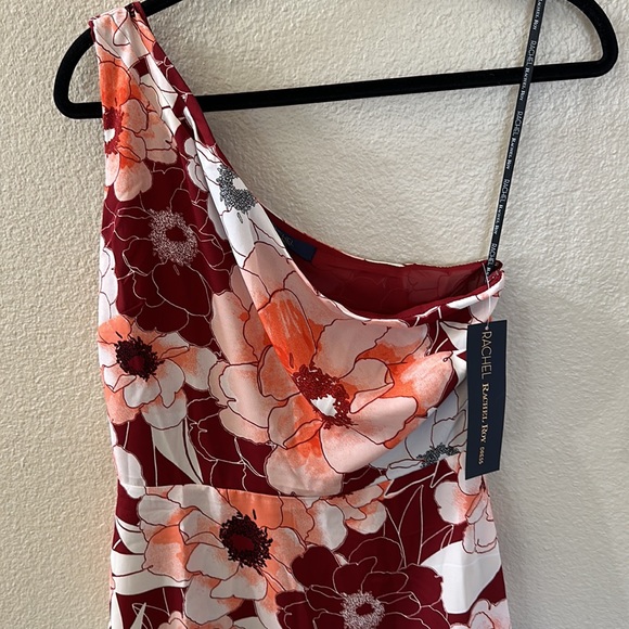 NEW Rachel Rachel Roy Vixen Floral Rita One Shoulder Tiered Ruffle Dress Size 6 - Picture 3 of 12